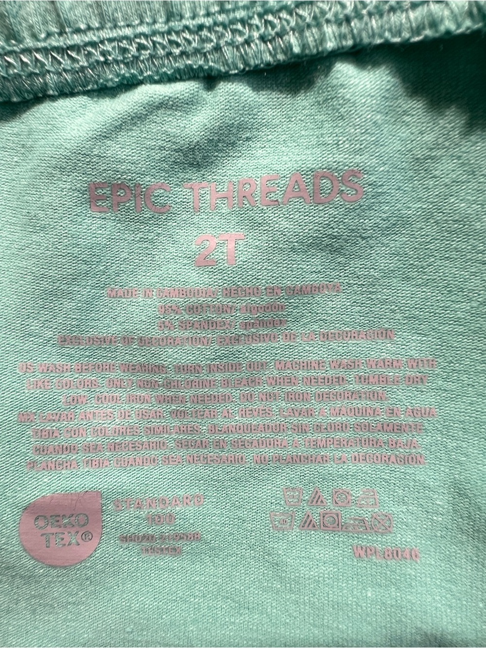 Epic Threads Teal Leggings with Pink and Red Heart Patches Size 2T Cute - Picture 5 of 5